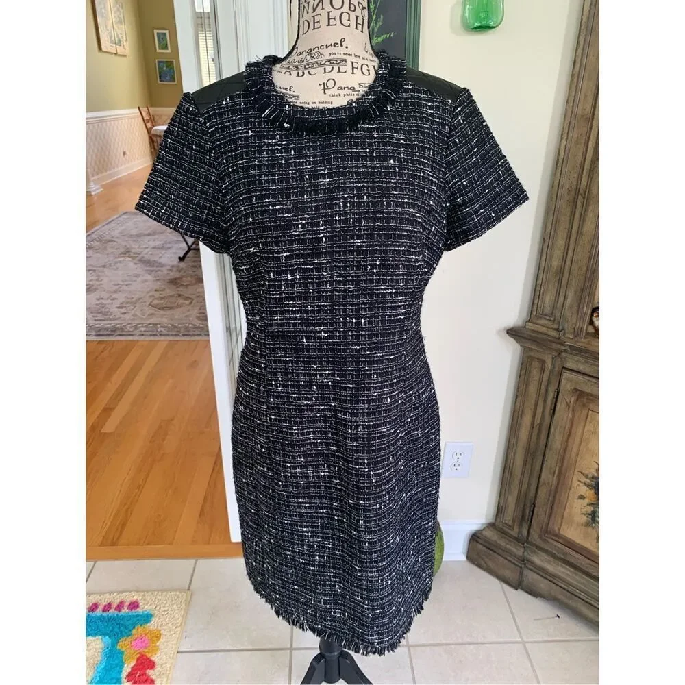 KATE SPADE Wool Blend Woodland Tweed Sheath Dress